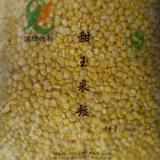 冷冻蔬菜玉米粒，润绿食品